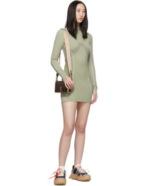 photo Green Athletic Long Sleeve Dress by Off-White - Image 5