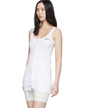 photo White Buttoned Up Mini Dress by Off-White - Image 4