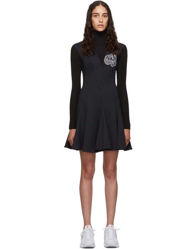 photo Navy and Black Cheerleaders Multiwaves Dress by Off-White - Image 1
