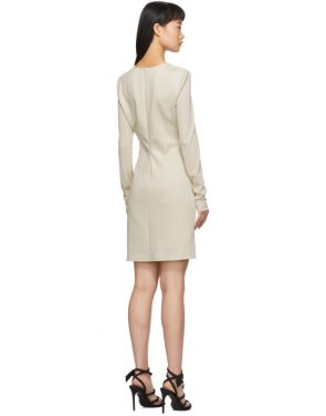 photo Beige Side Opening Mini Dress by Off-White - Image 3