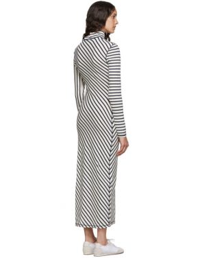 photo Navy and White Stripe Jersey High Neck Dress by Loewe - Image 3