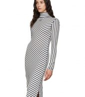 photo Navy and White Stripe Jersey High Neck Dress by Loewe - Image 4