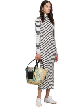 photo Navy and White Stripe Jersey High Neck Dress by Loewe - Image 5