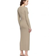 photo Taupe Bianco Long Dress by Toteme - Image 3