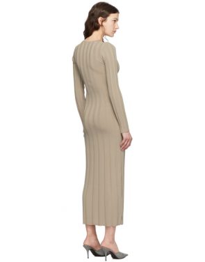 photo Taupe Bianco Long Dress by Toteme - Image 3