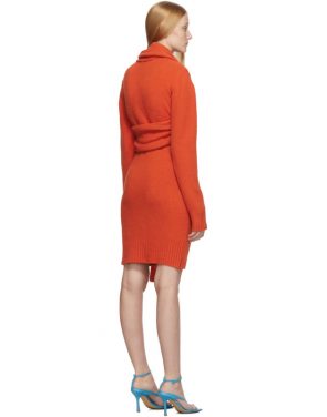 photo Orange Look 5 Wool Sweater Dress by Bottega Veneta - Image 3
