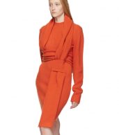 photo Orange Look 5 Wool Sweater Dress by Bottega Veneta - Image 4