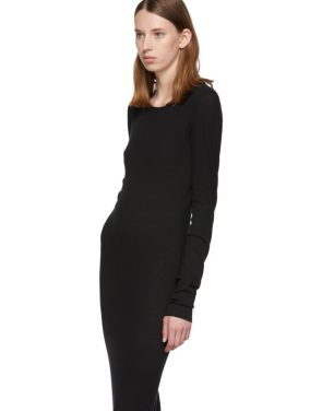 photo Black Full Jersey Thermal Mini Rib Dress by Our Legacy - Image 4