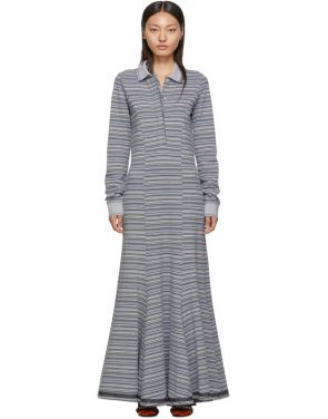 photo Grey Stripe Polo Dress by Y/Project - Image 1
